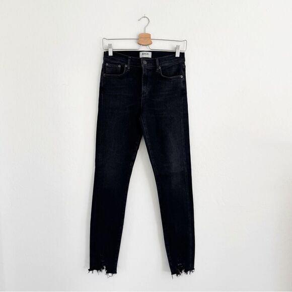 AGOLDE Sophie Mid Rise Skinny Ankle Jeans Black Size 26 - Picture 2 of 14